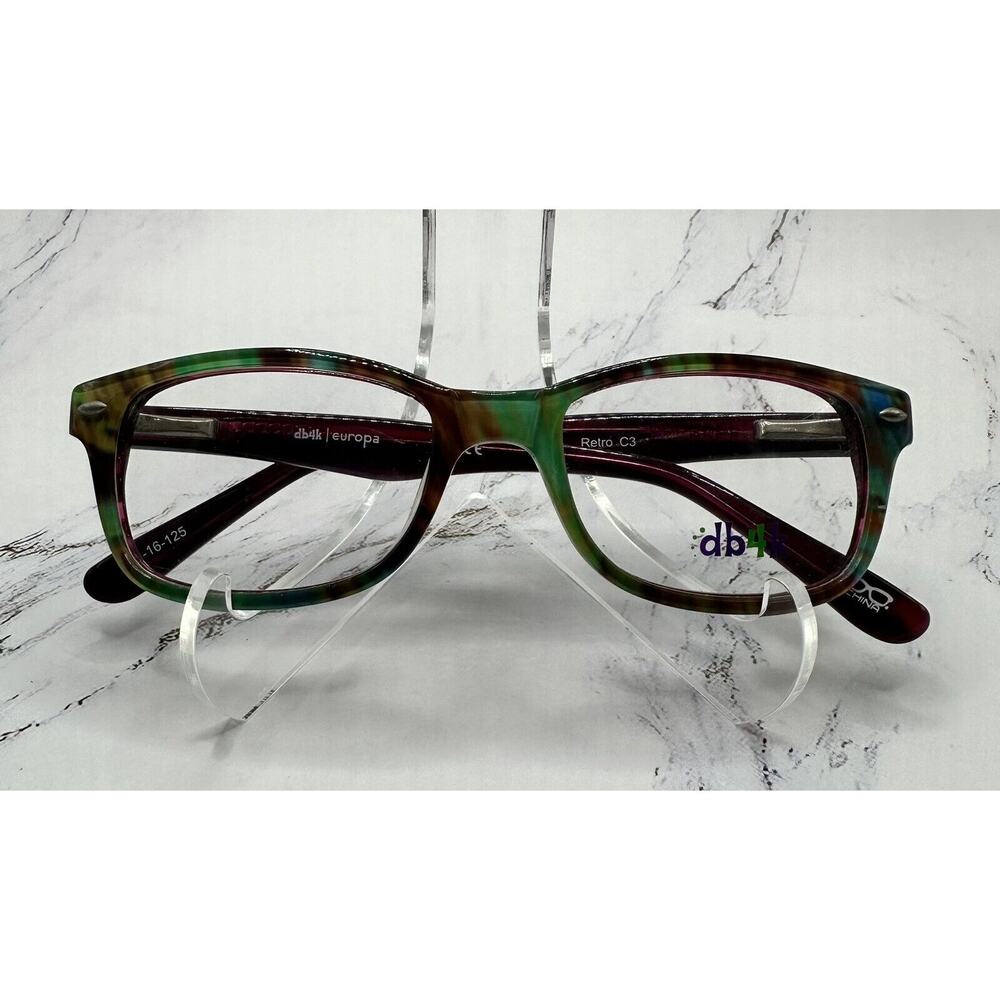 DB4K By Europa- Kids Eyeglasses- Retro C3-Multi Color-Size 46-16-125-New w/Case